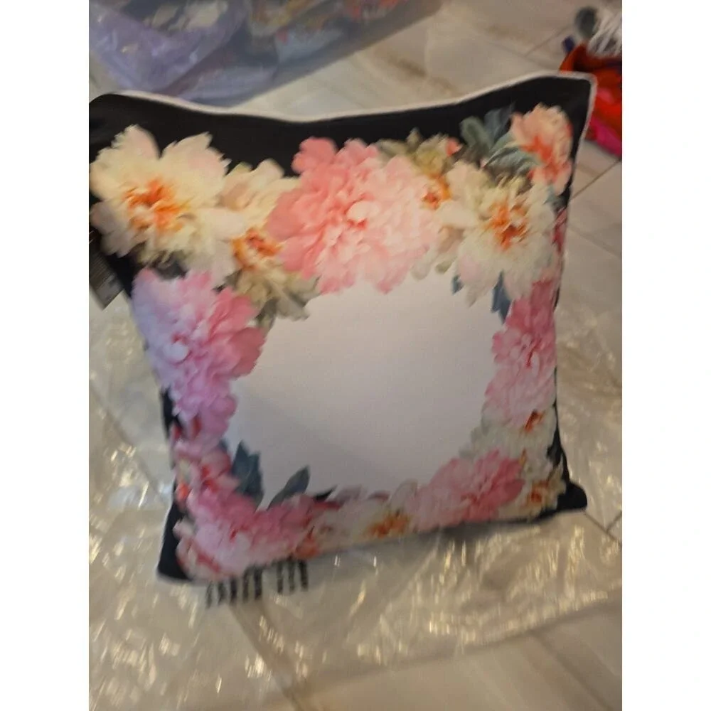 Ted Baker London Floral Sateen Accent Pillow Poly 18